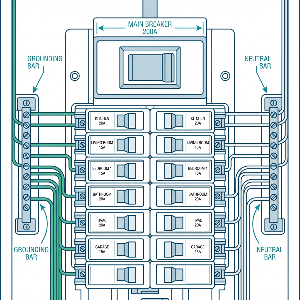 Reference: Modern Circuit Breaker Panel