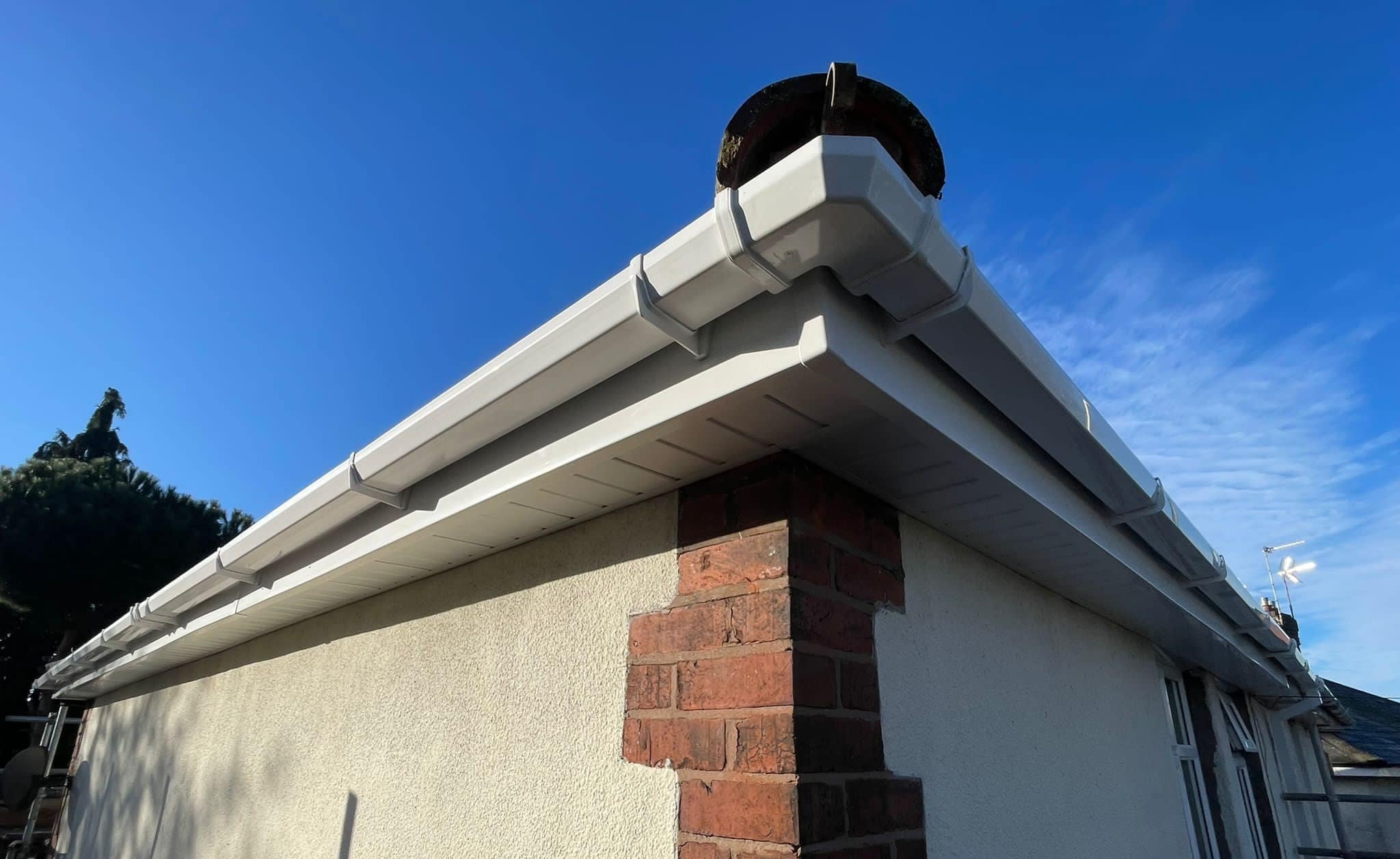 Professional PVCu fascia and soffit installation on a Kent property