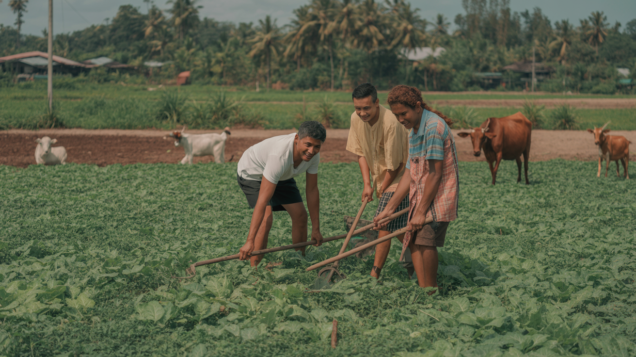 Petani Malaysia bekerja di ladang