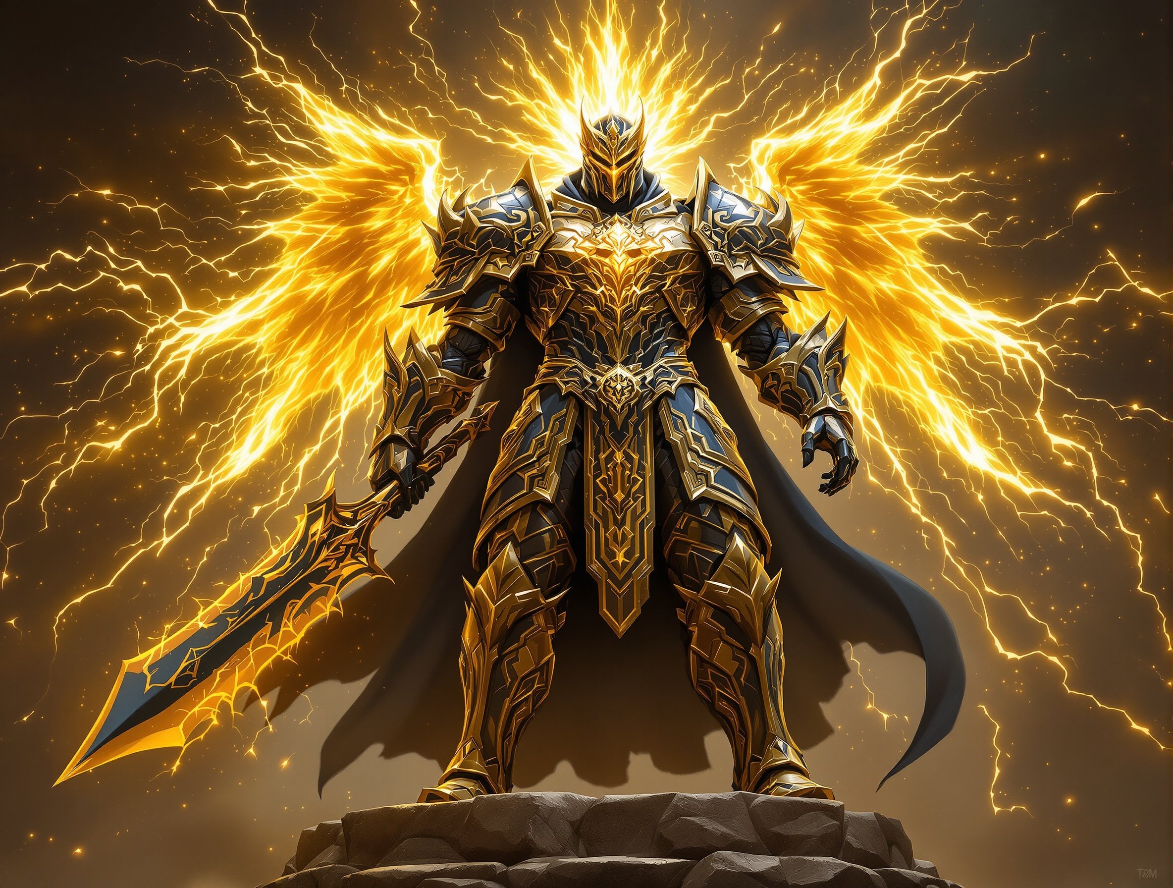 Genesis legendary hero with golden aura