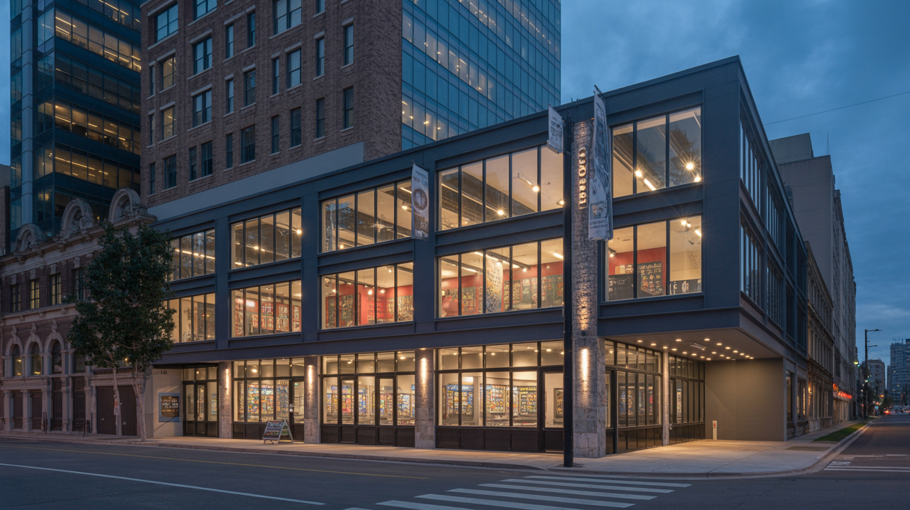 Современное здание клуба