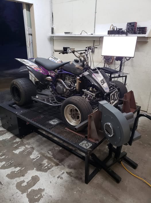 ATV on the shop dyno