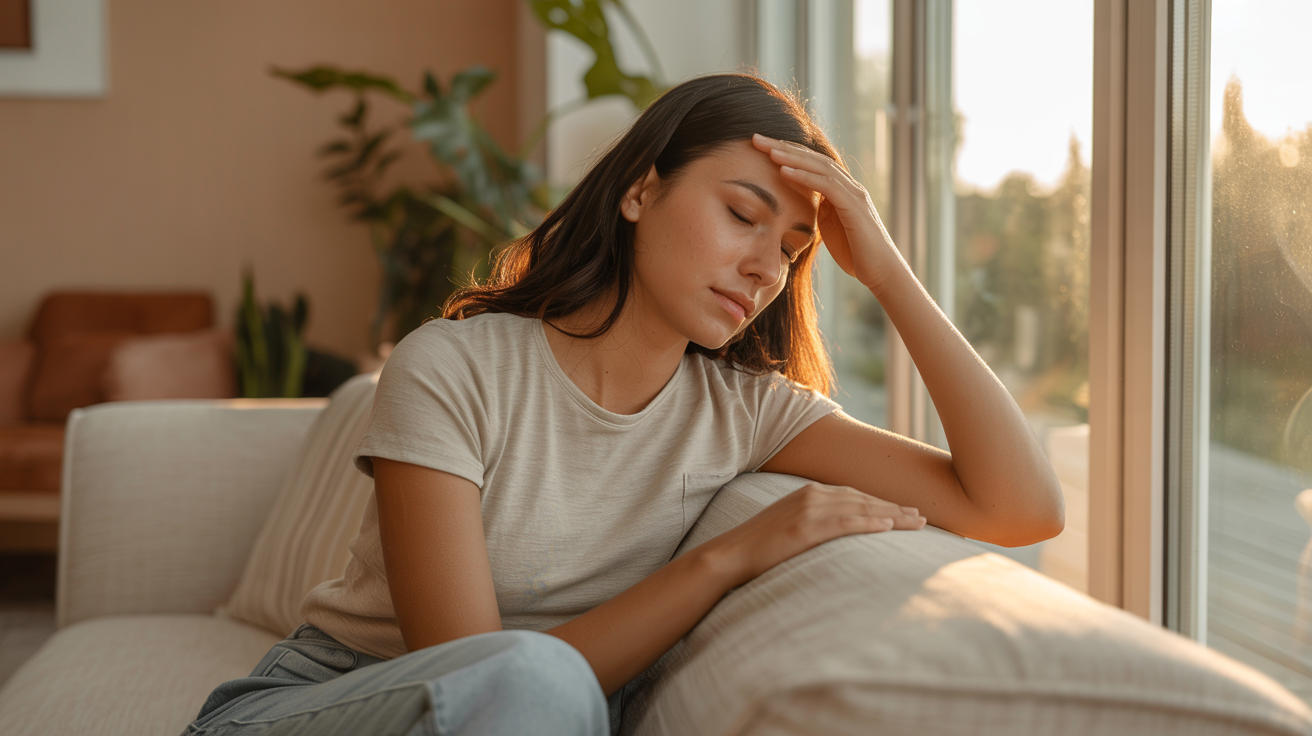 Person experiencing calm and renewal