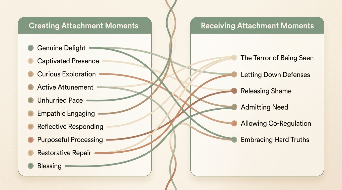 Creating and receiving attachment moments diagram
