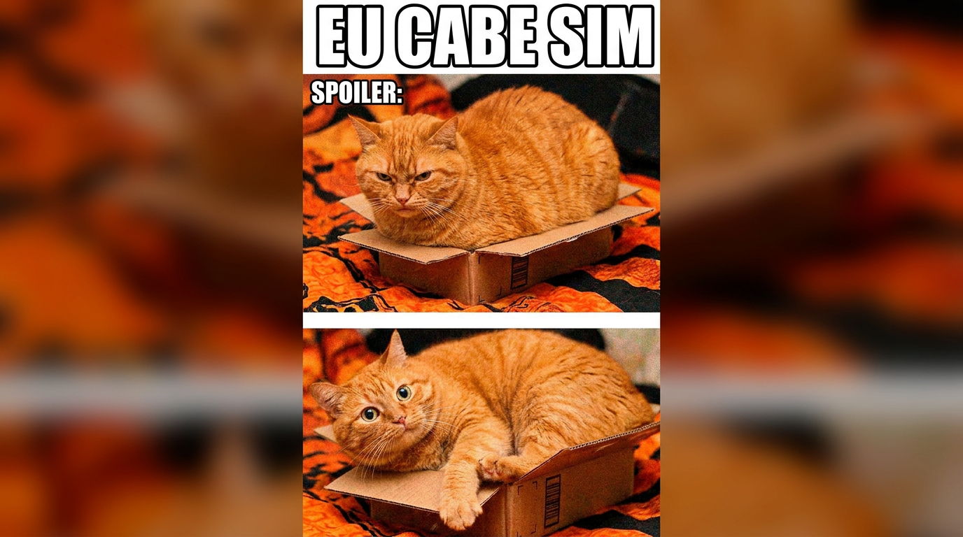 Este gato tentou caber numa caixa minúscula e o resultado é hilariante