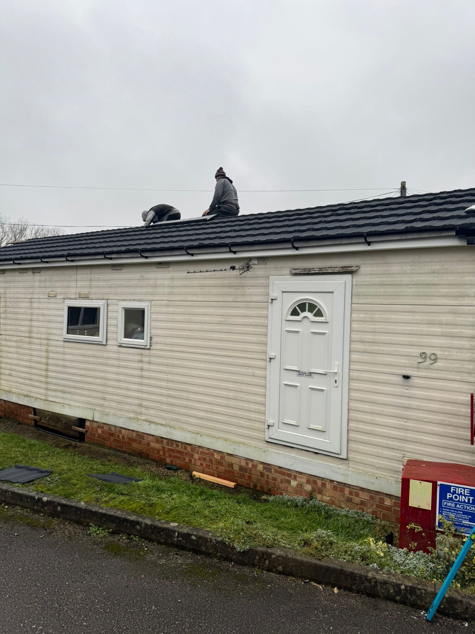 Exterior park home improvement work by Pegasus team
