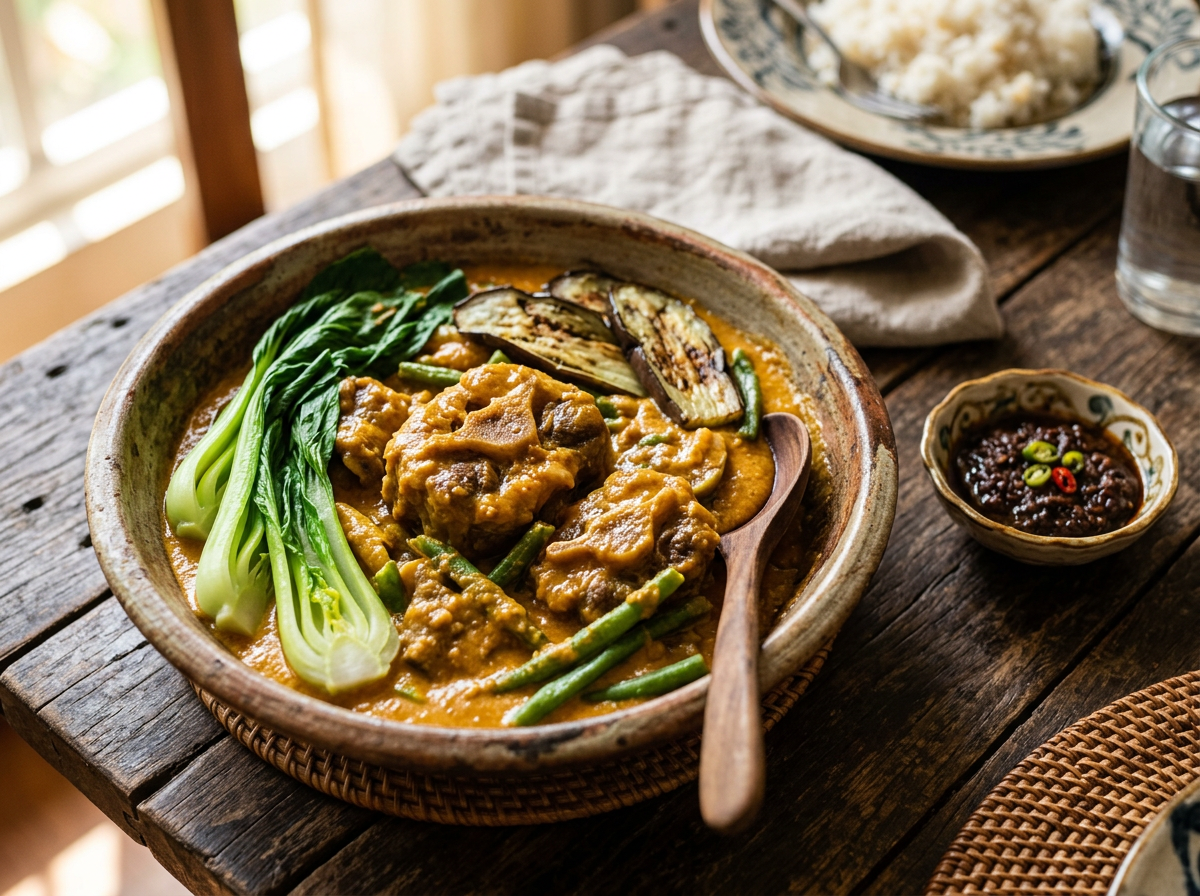 Filipino Kare-Kare (Oxtail Peanut Stew)