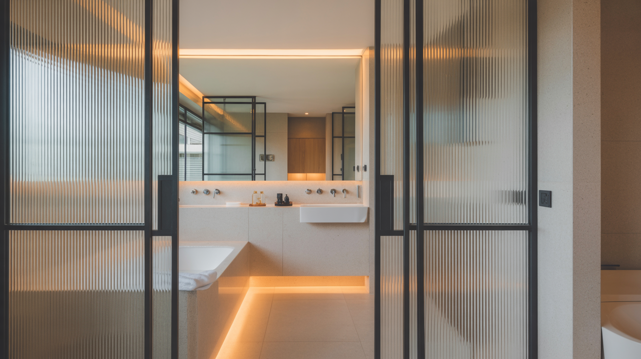 Frosted Glass Sliding Doors: Privacy & Style for Bathrooms