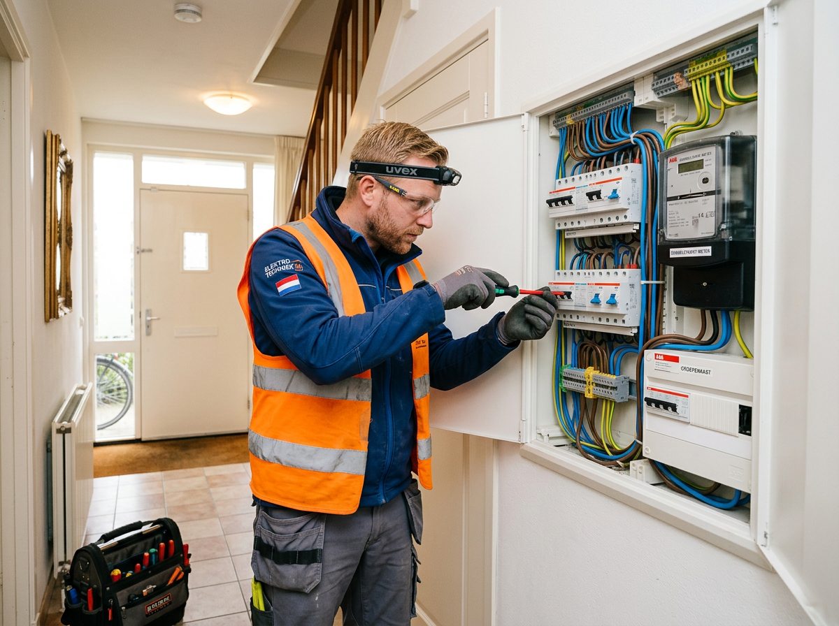 Elektricien aan het werk