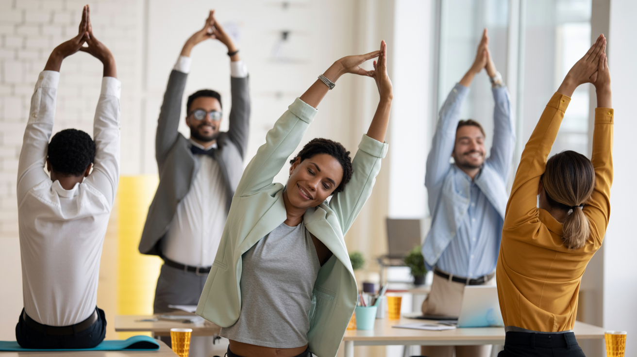 Workplace wellbeing workshop in action