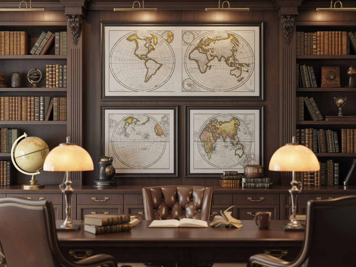 Explorer Office Wall in a study