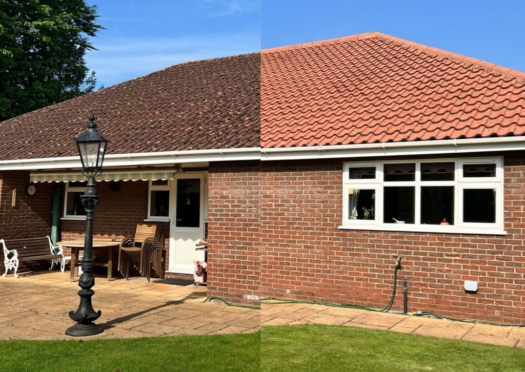 Roof renovation — before and after