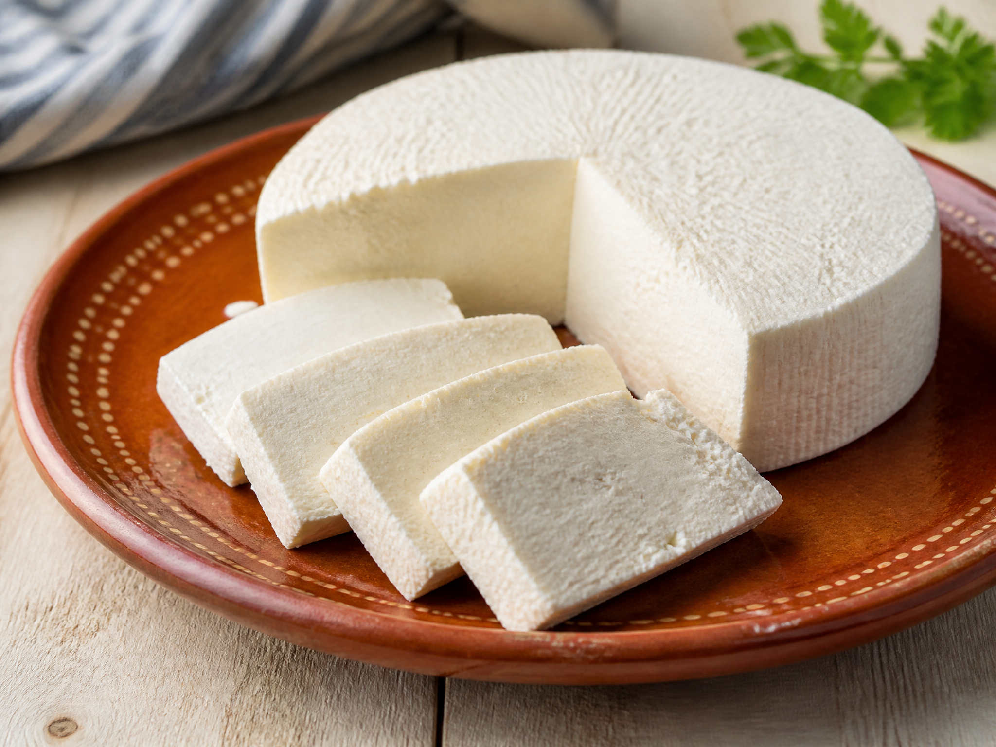 Queso fresco Santa Emilia cortado en porciones