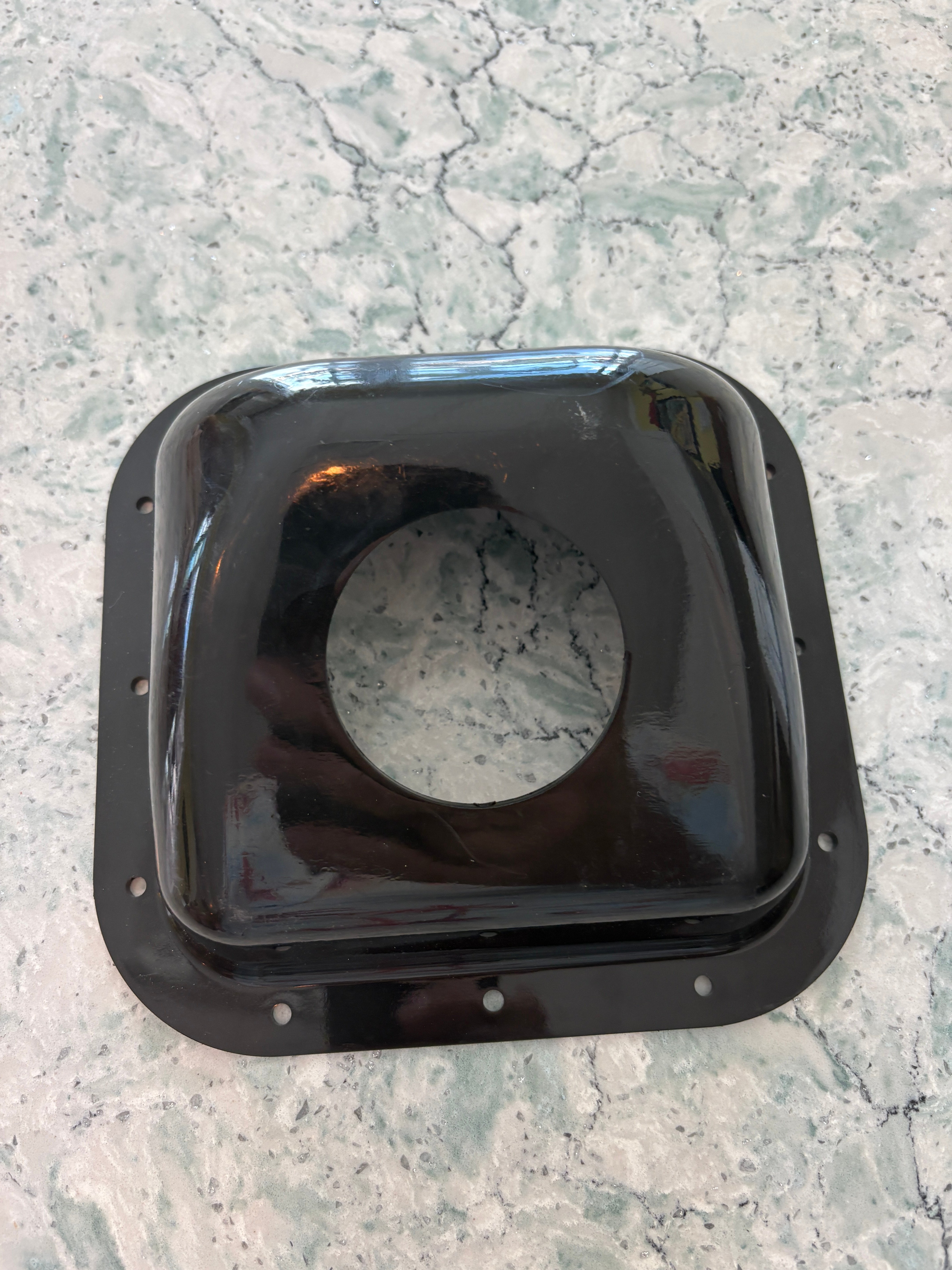 21° Fuel Filler Neck Protector Dish Bezel Housing (Square, Plastic)