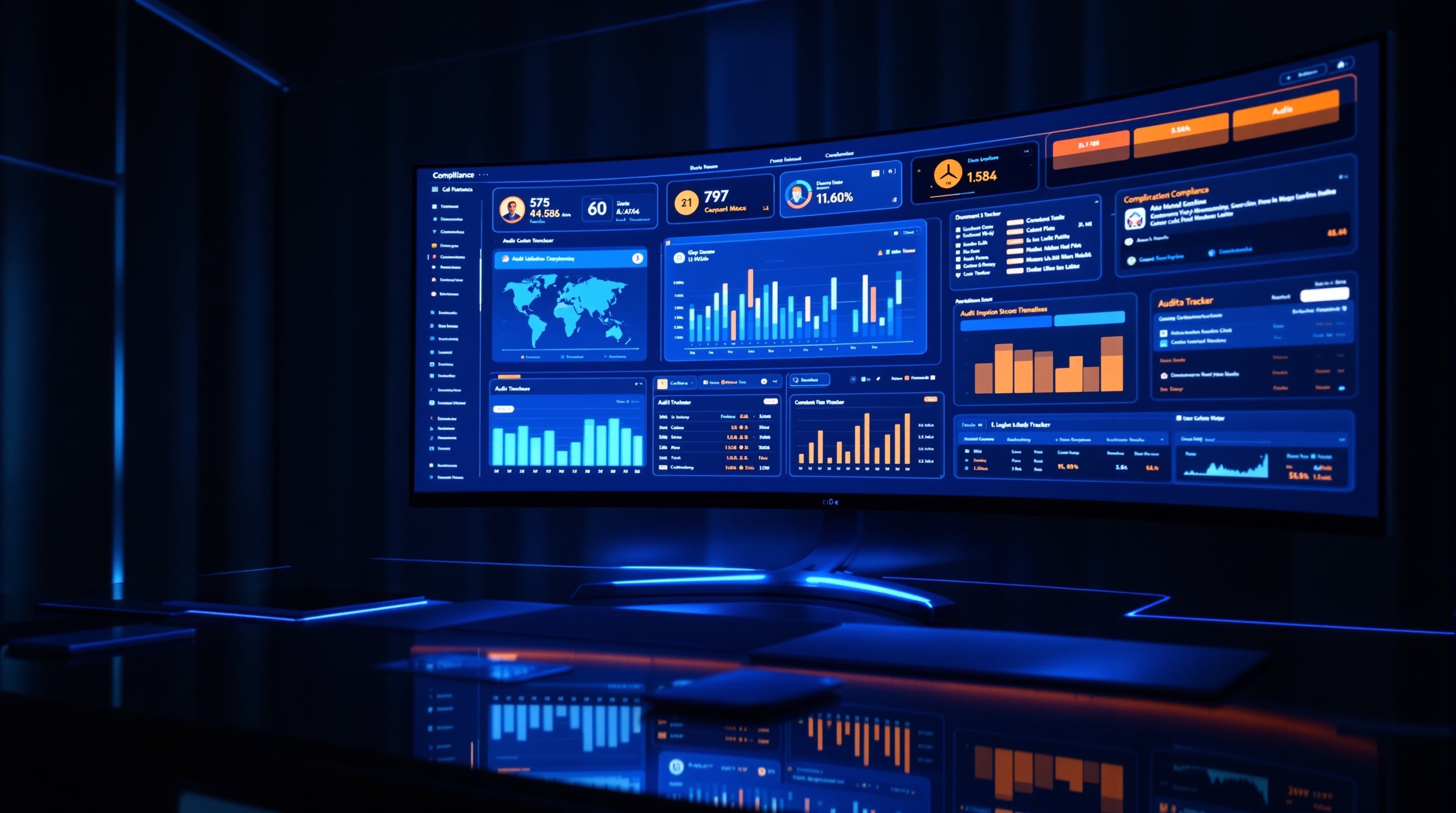 ExceleorQMS compliance management dashboard