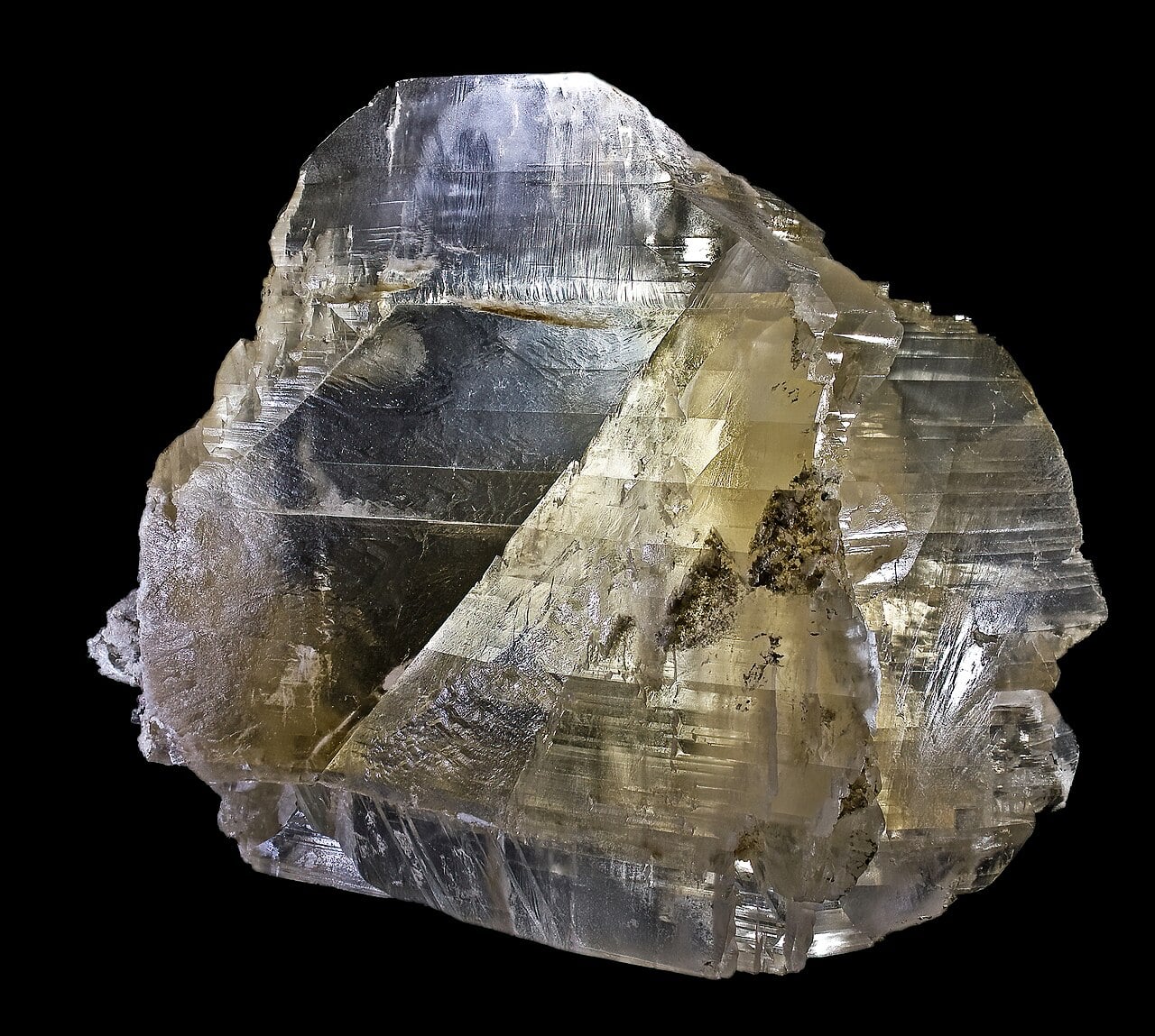 White gypsum mineral
