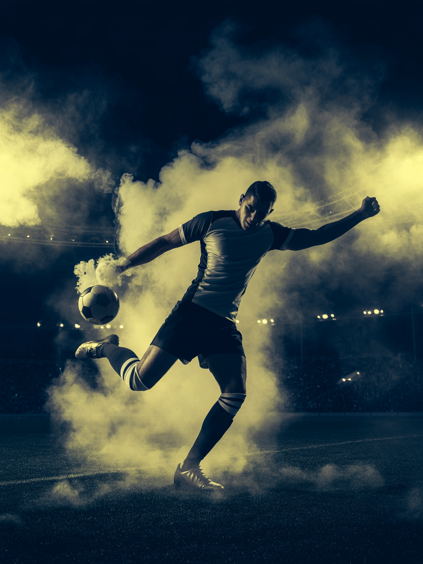 Football player silhouette