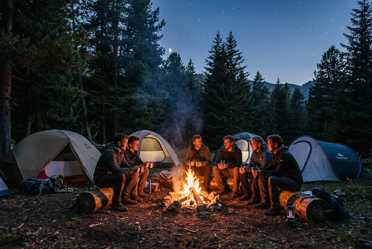 Camping-Abenteuer am Lagerfeuer