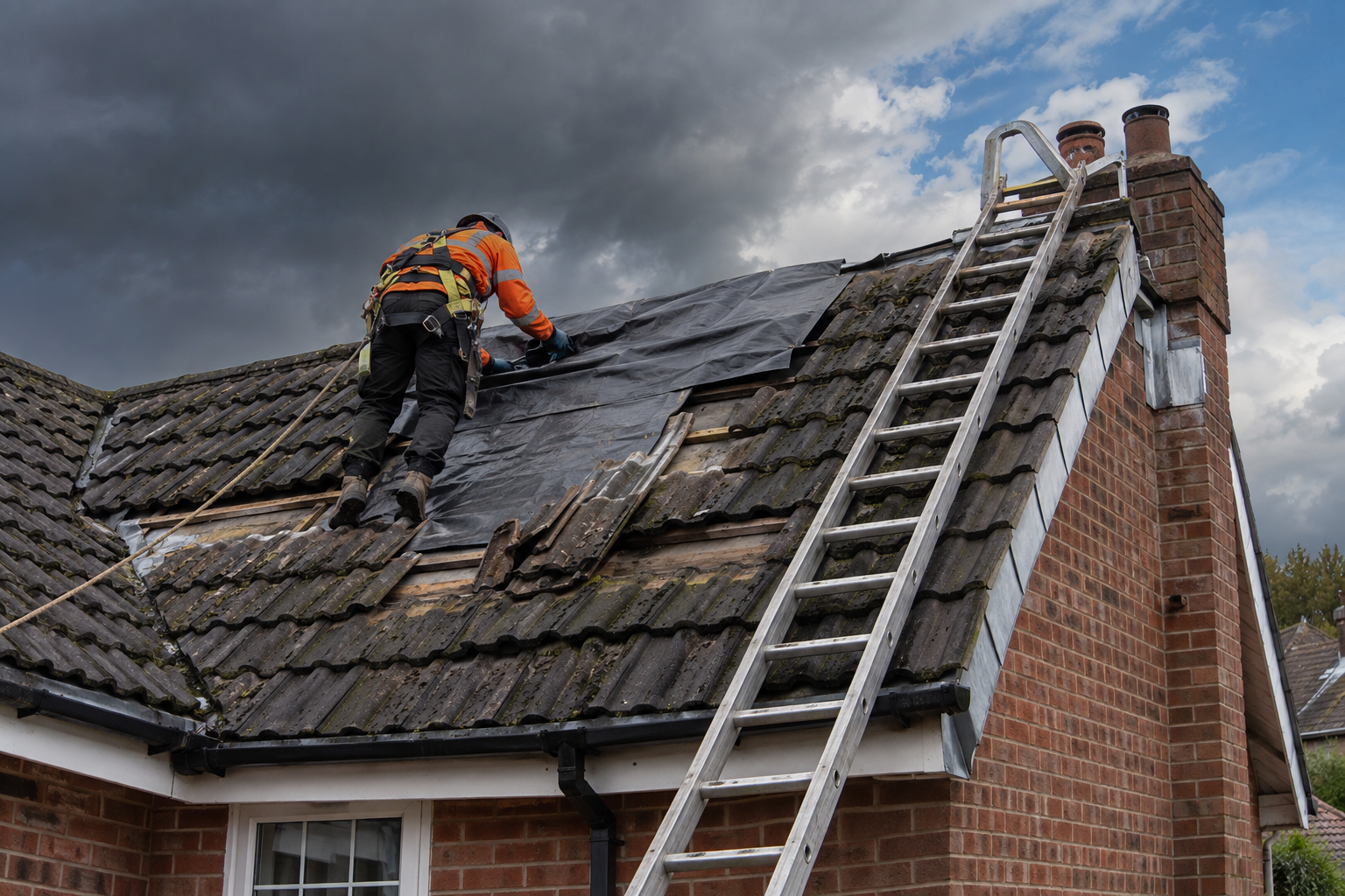 Emergency Roofing – example work on a UK property, photo 4