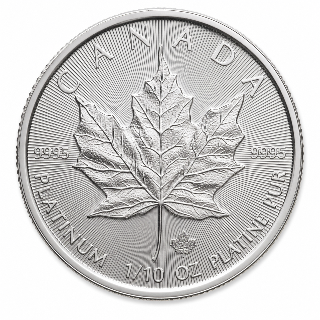 Royal Canadian Mint 1/10 oz Maple Leaf Platinum Coin (Various Years)