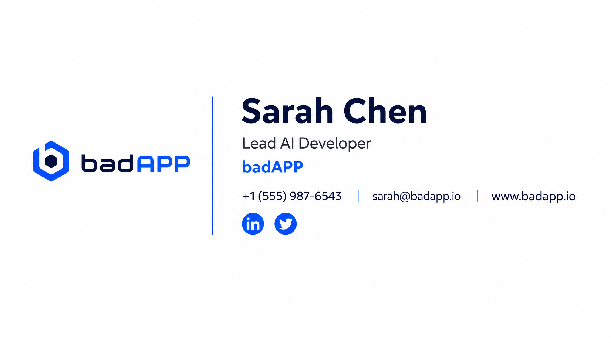 badAPP email signature design