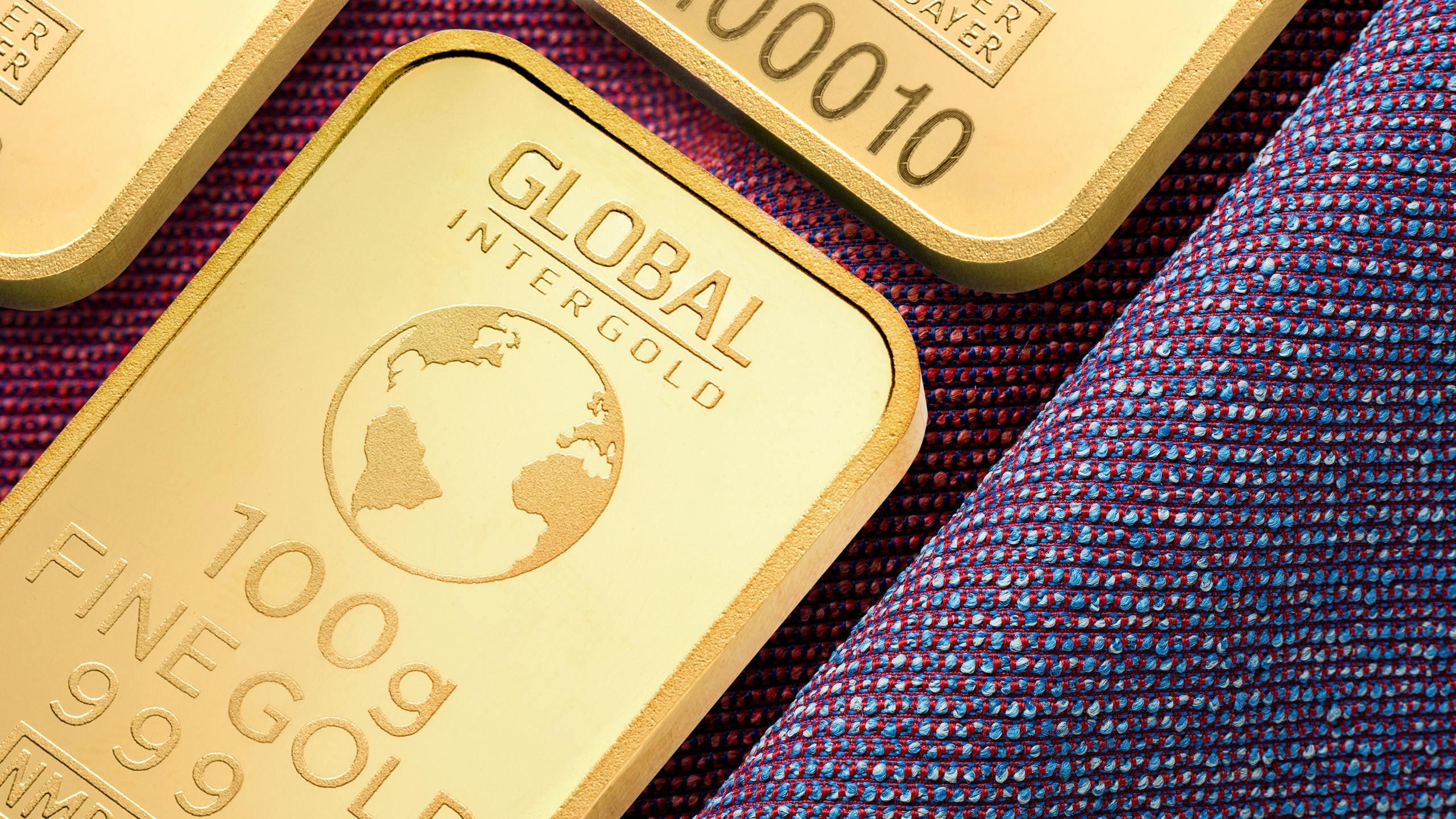 Gold bars representing secure investment