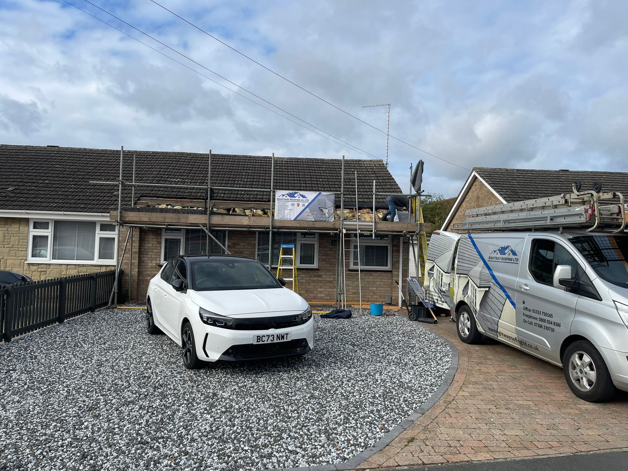 Ridge repair detail work on UK residential property