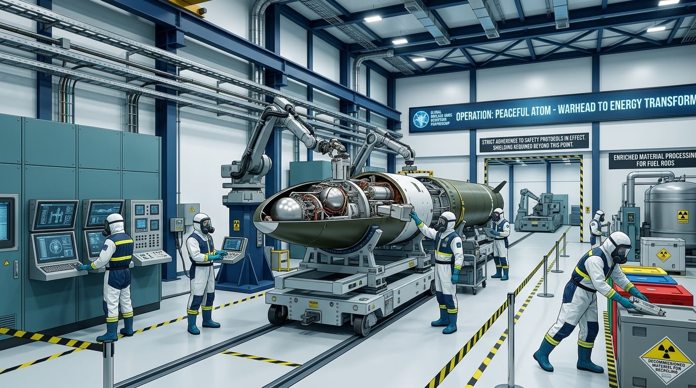 Démantèlement industriel sécurisé d’une ogive nucléaire