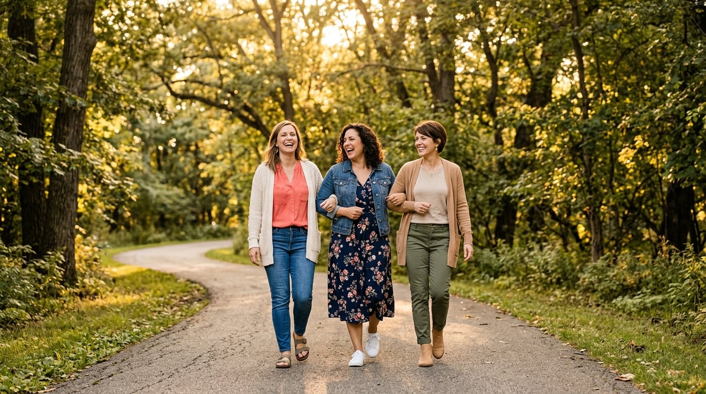 Happy, healthy women enjoying life together after their weight loss journey with Weightloss-Rx in Naperville