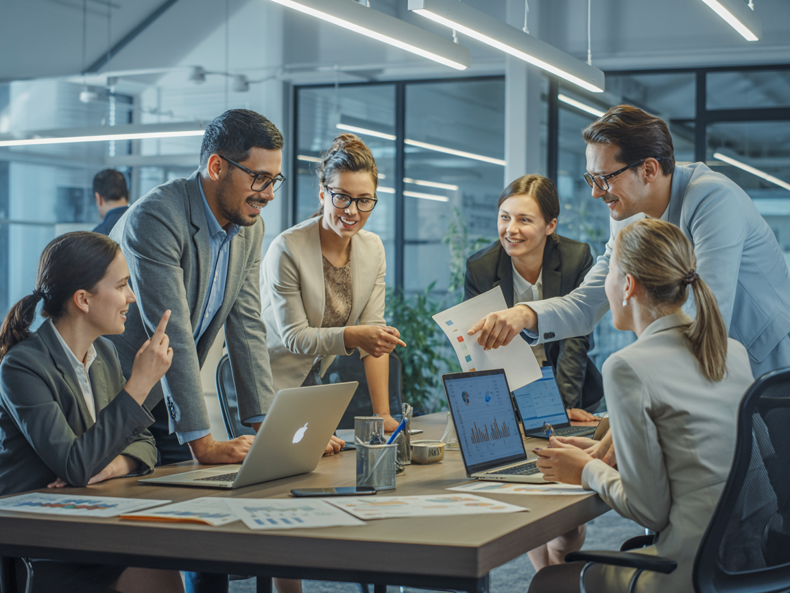 Our collaborative team working together