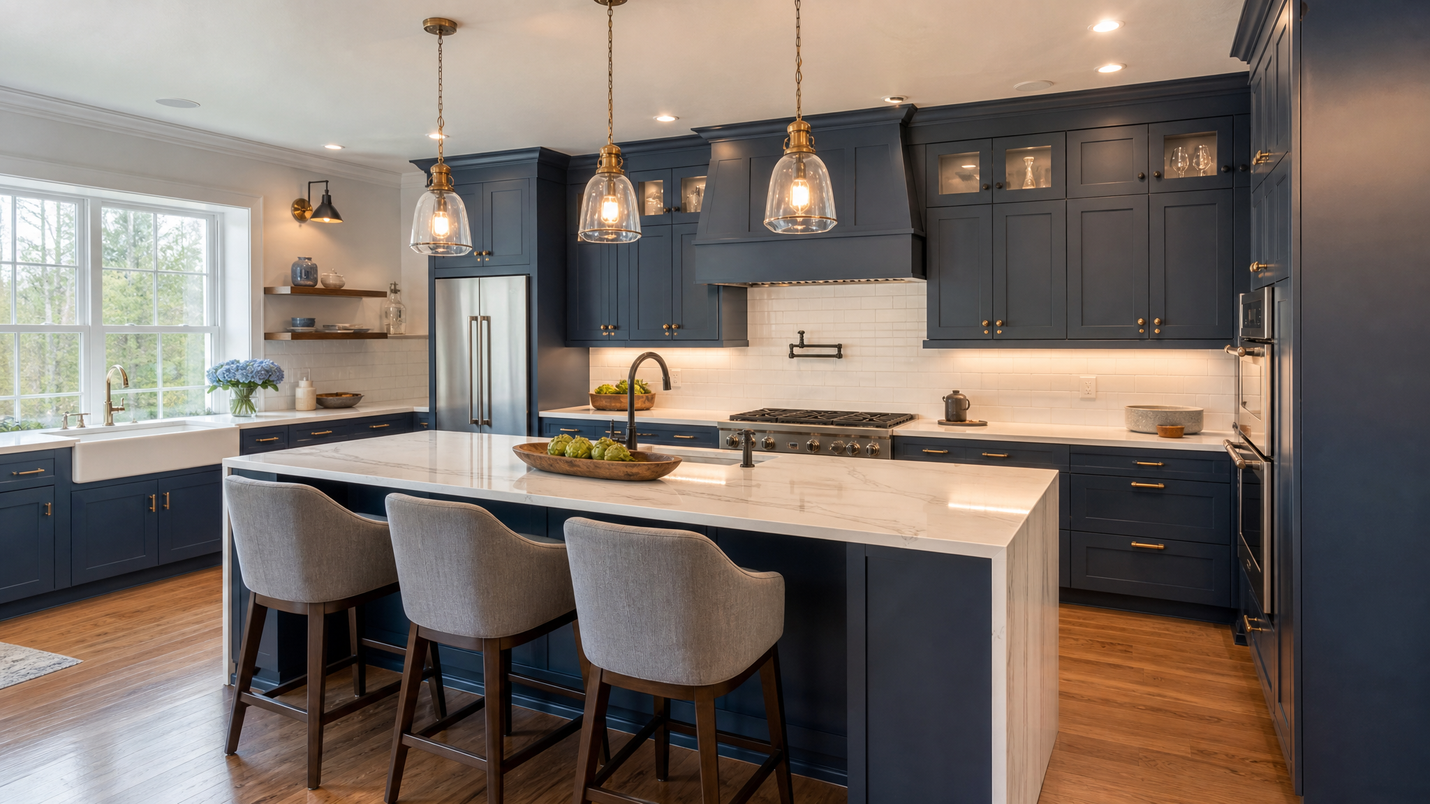Open-concept kitchen renovation by Handy Properties