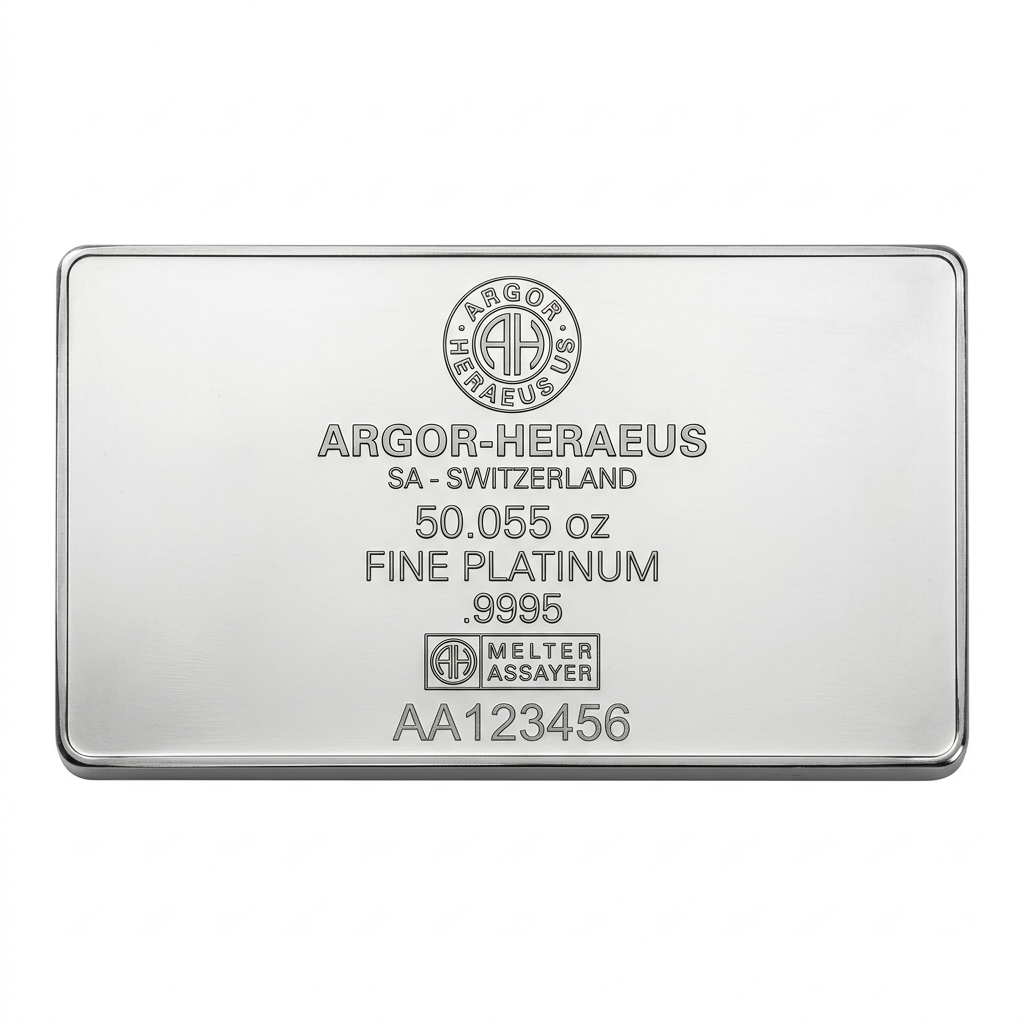Argor-Heraeus 50.055 oz Platinum Bar