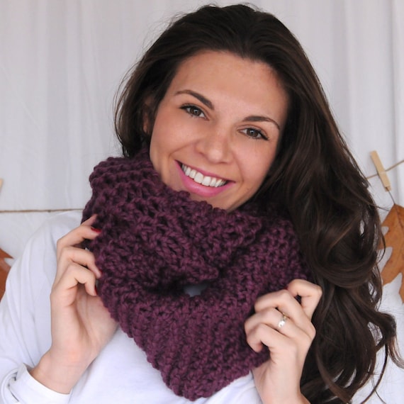 Cozy Purple Infinity Scarf