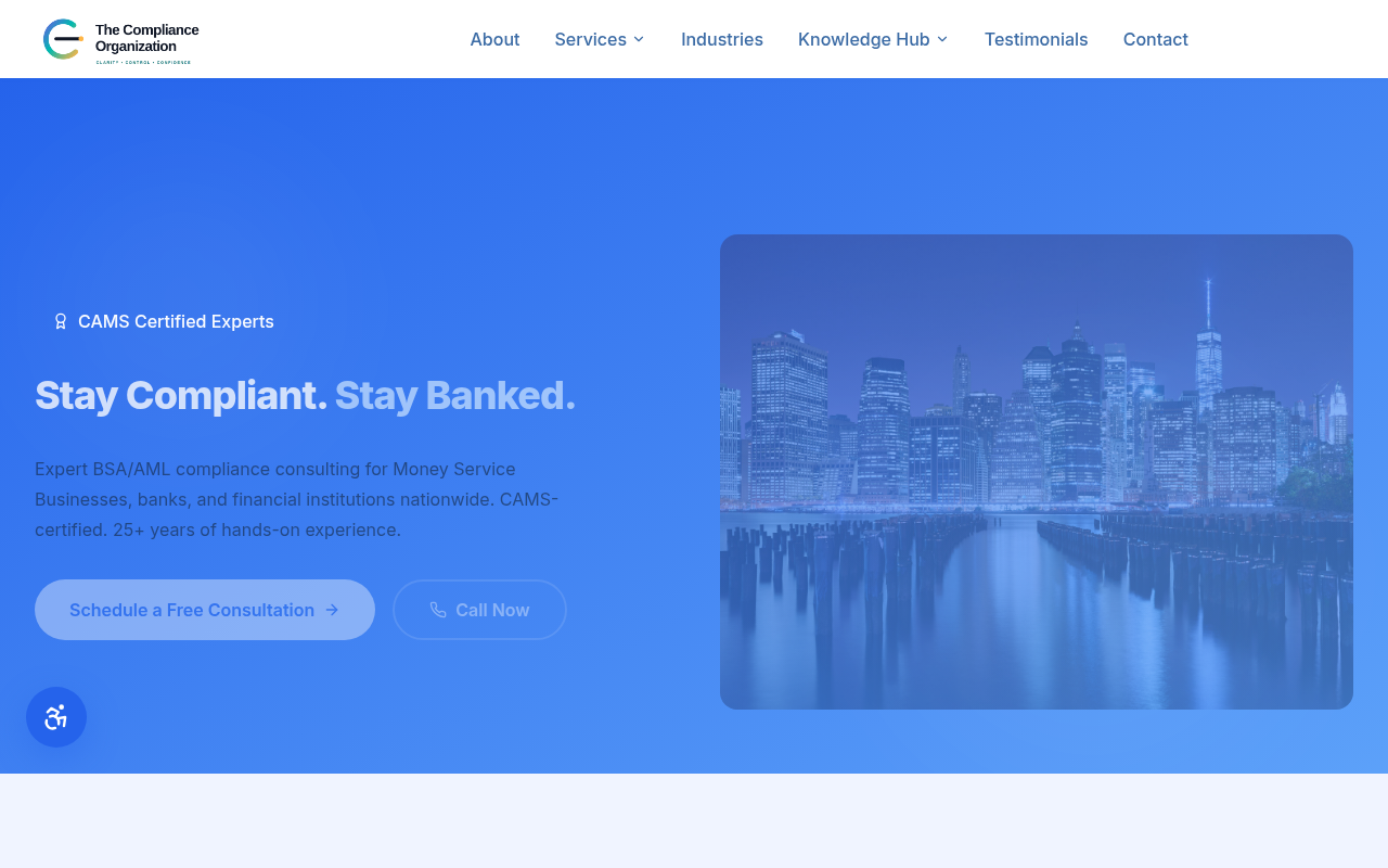 The Compliance Organization website screenshot