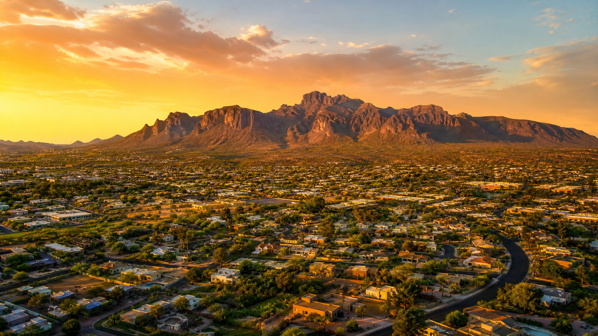 Mesa Arizona landscape with Superstition Mountains