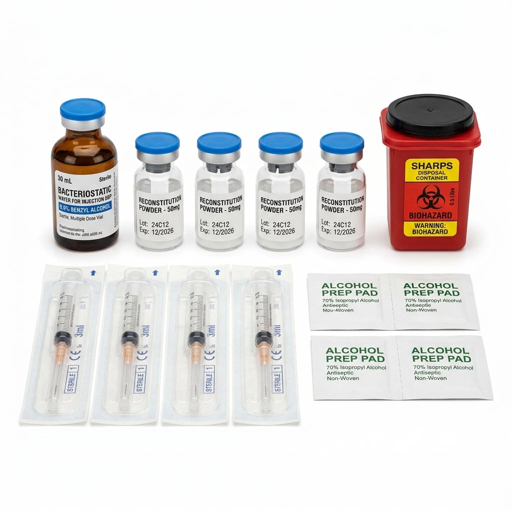 Reconstitution Pro Kit with vials, syringes and supplies