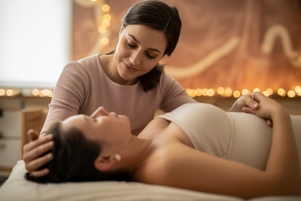 Midwife providing compassionate care