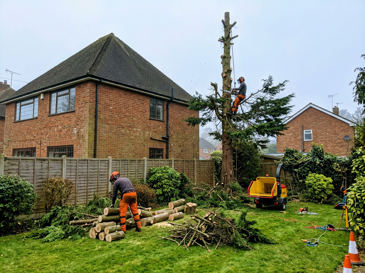 Tree Removal service at a Northamptonshire home