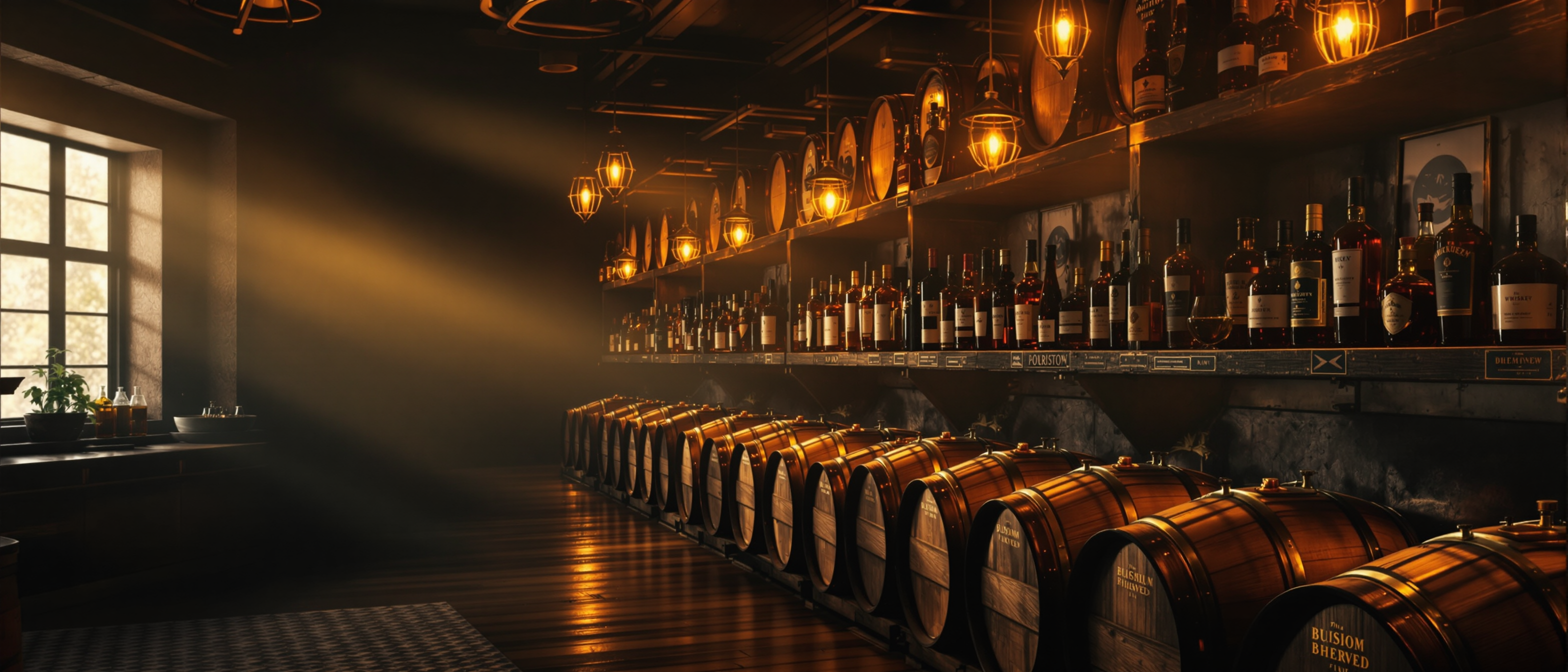 Whiskey distillery background