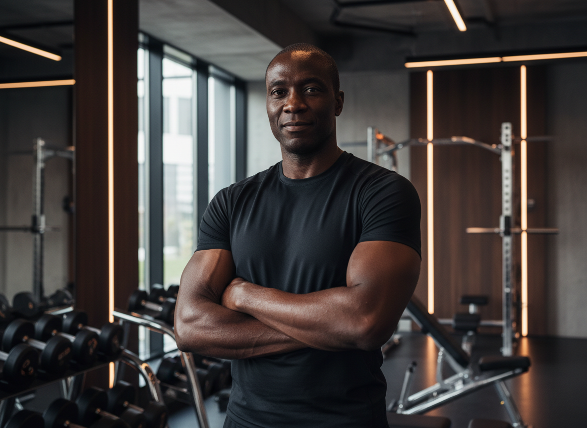 Athletic man in gym