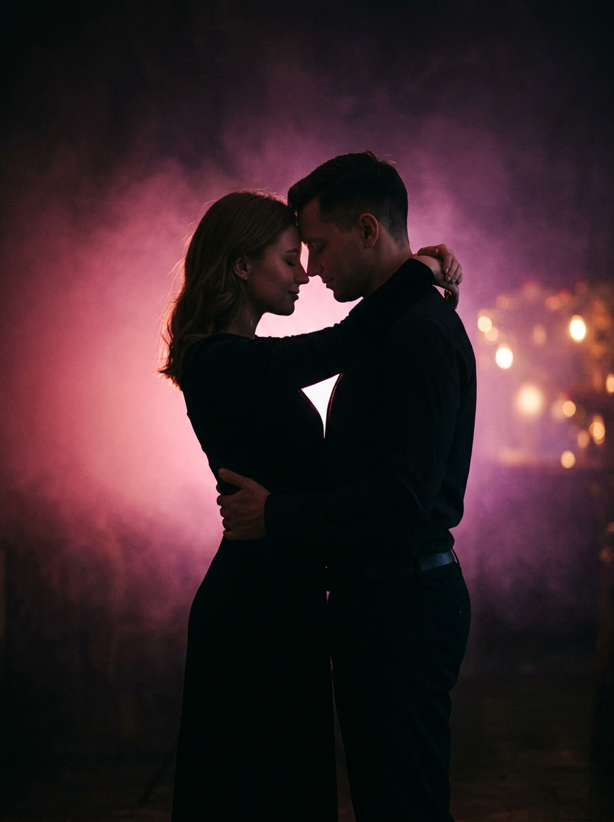 Artistic silhouette scenario: The Slow Embrace