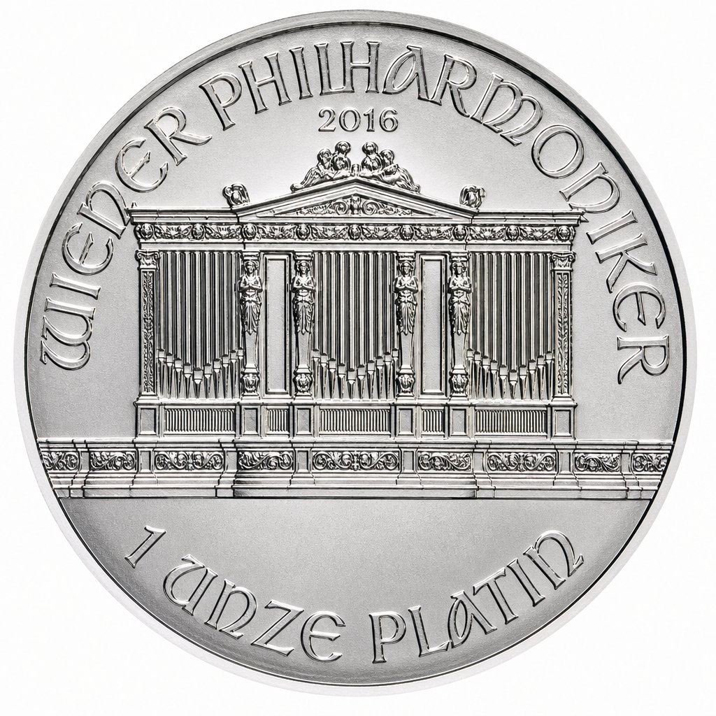 Austrian 1 oz Philharmonic 2016 Platinum Coin