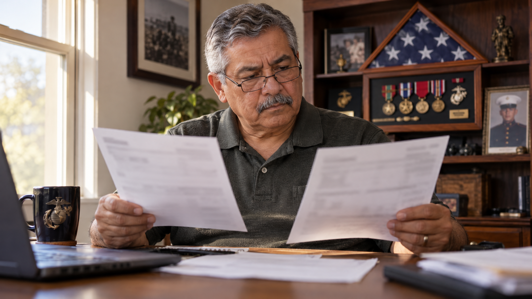 CRDP longevity retirement: a military retiree comparing his retired pay and VA pay statements