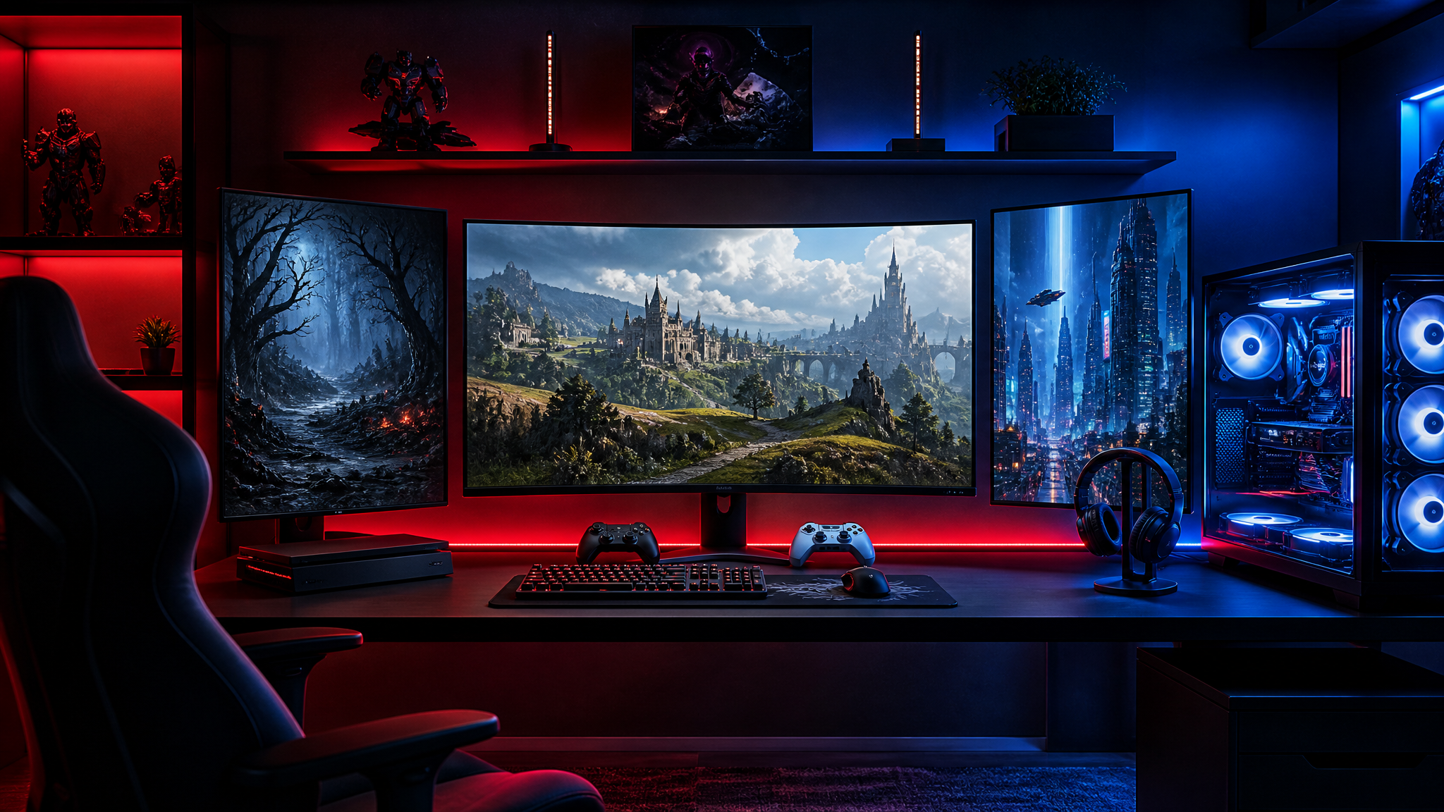 Setup gamer e periféricos de alta performance para os lançamentos de 2026