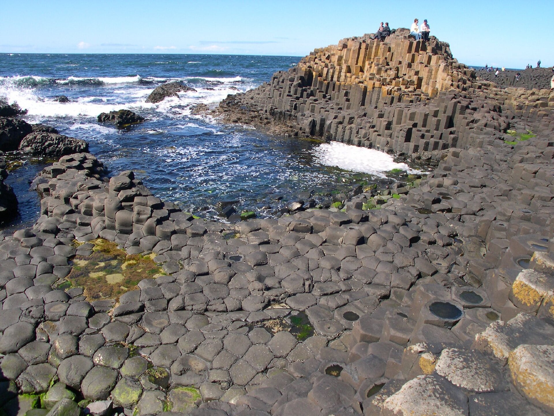 Hexagonal basalt columns of the Giants Causeway