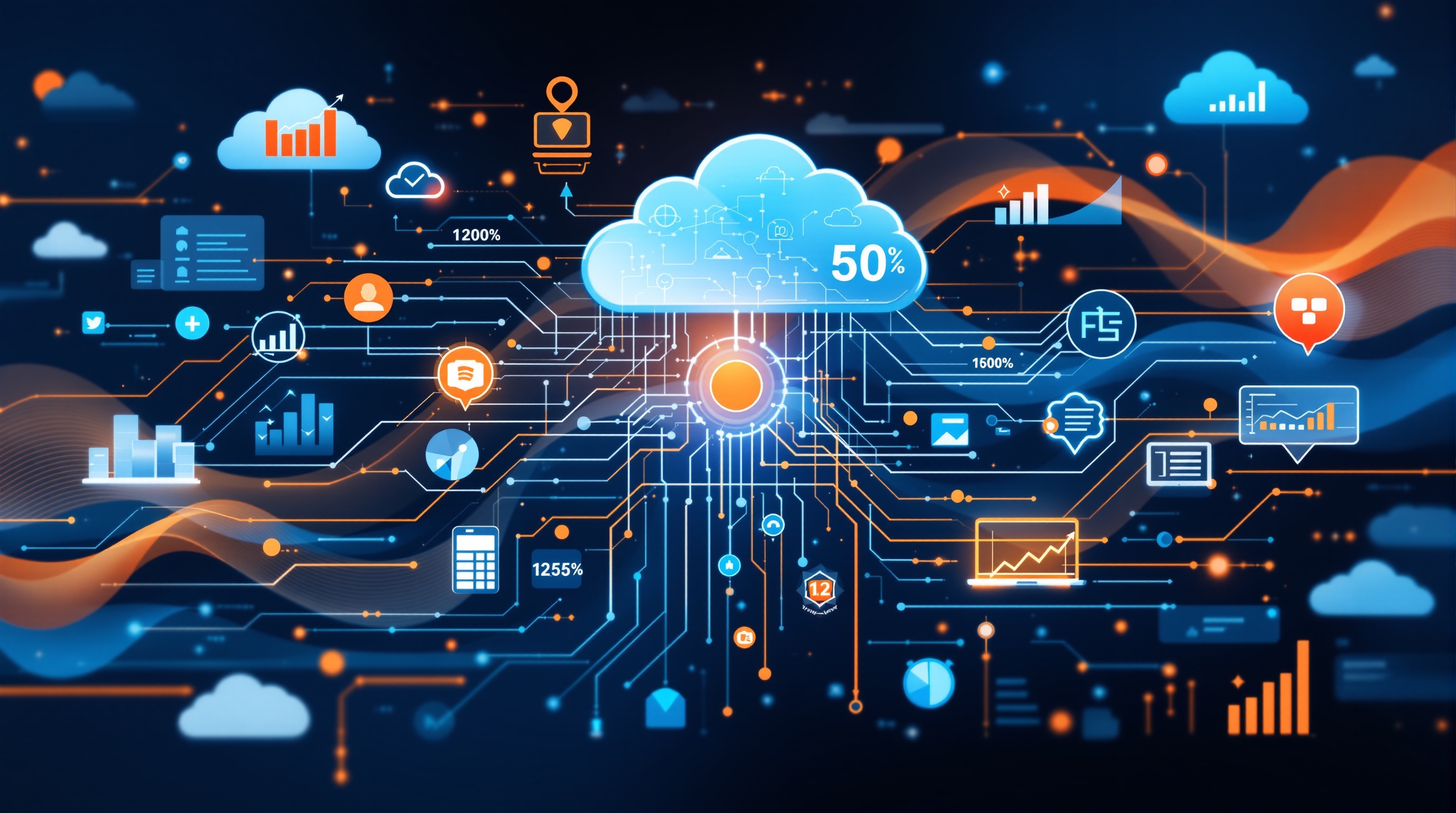 Digital transformation background