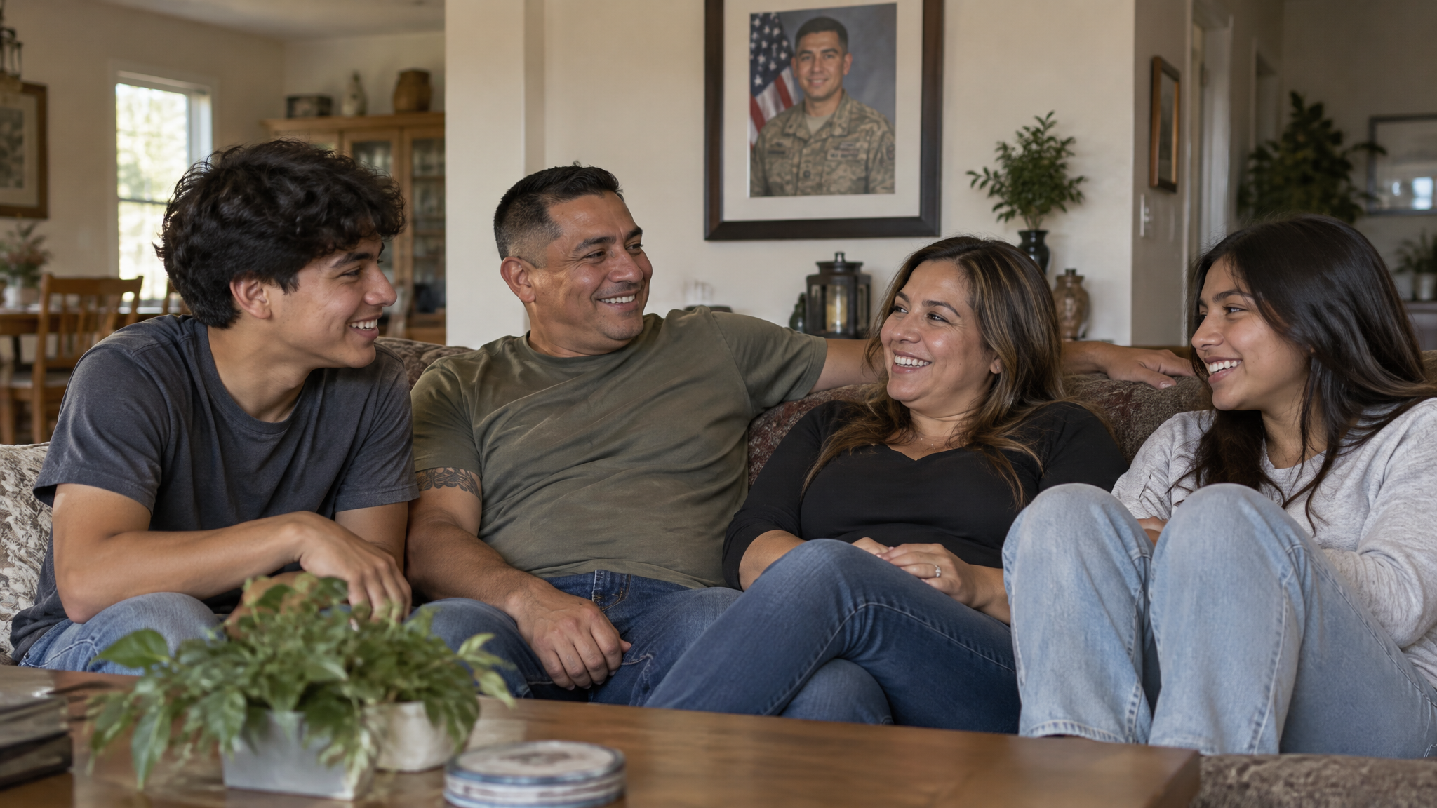 Why your rating matters: a veteran father at home with his wife and two teenagers who depend on his benefits