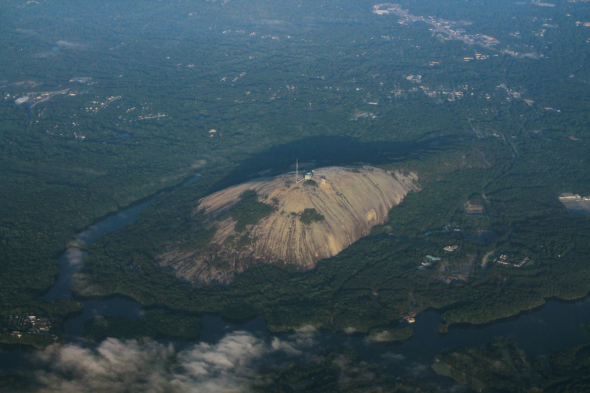 Rounded granite dome of Stone Mountain