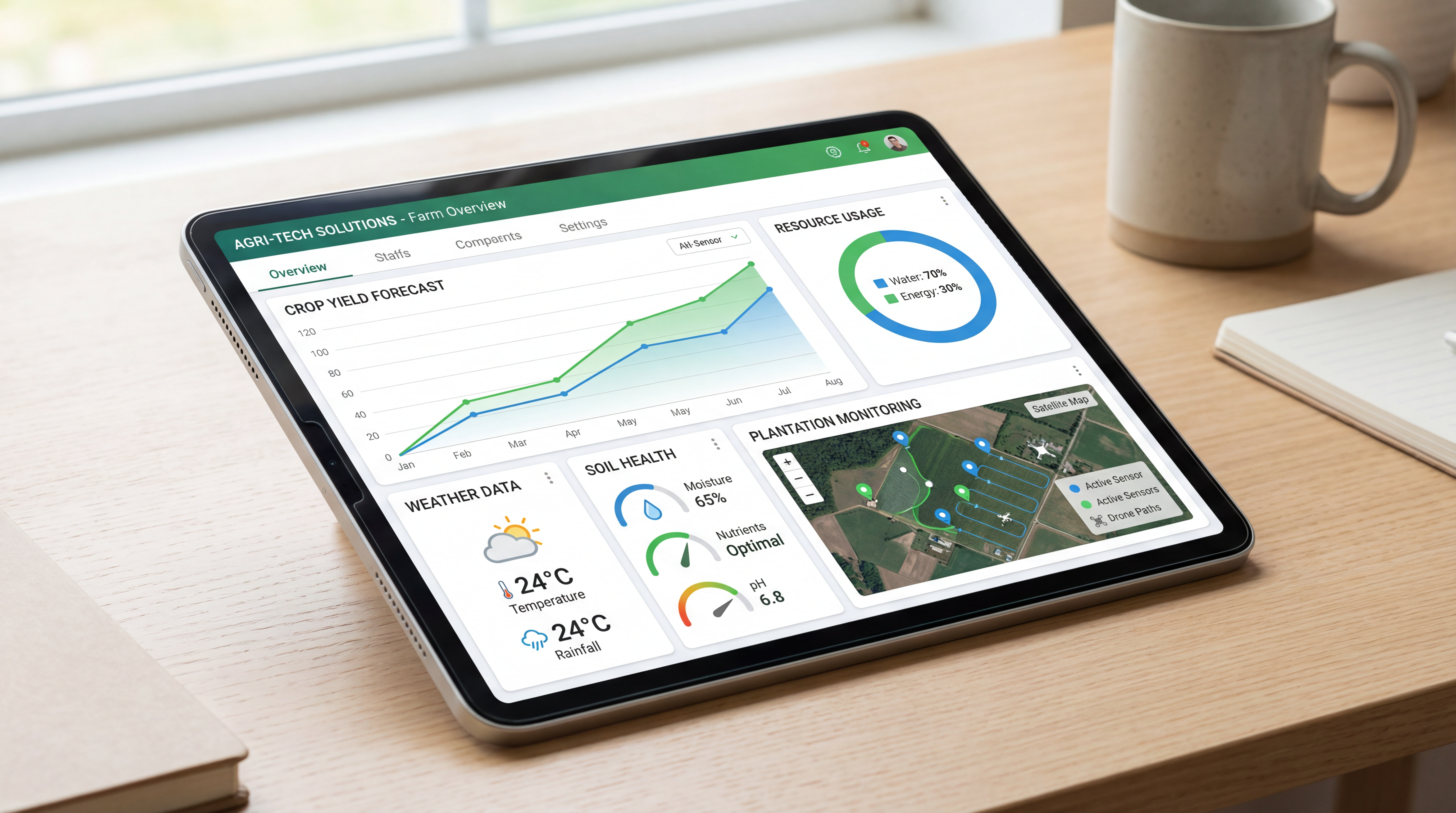 Farm management dashboard