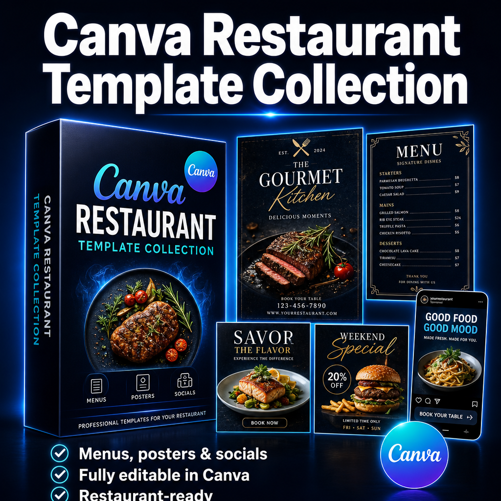 Canva Restaurant Template Collection